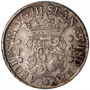 Аверс монеты Гватемала, 4 реала, 1760-1771