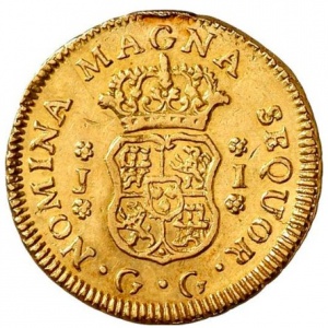 Реверс монеты Гватемала, 1 эскудо, 1755-1757
