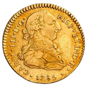 Аверс монеты Гватемала, 2 эскудо, 1783-1785