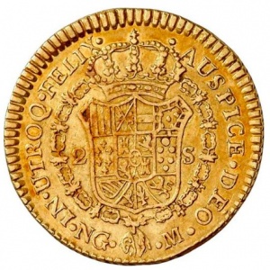 Реверс монеты Гватемала, 2 эскудо, 1783-1785