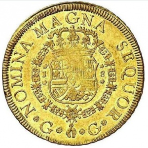Реверс монеты Гватемала, 8 эскудо, 1757