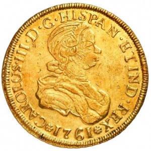 Аверс монеты Гватемала, 8 эскудо, 1761