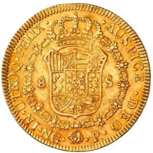 Реверс монеты Гватемала, 8 эскудо, 1778-1785