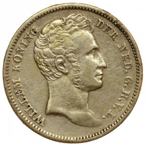 Аверс монеты Голландская Ост-Индия, ¼ гульдена, 1826-1840