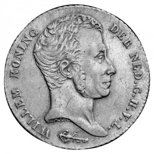 Аверс монеты Голландская Ост-Индия, 1 гульден, 1839-1840