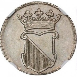 Аверс монеты Голландская Ост-Индия, ½ дуита, 1753-1794