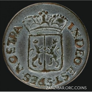 Аверс монеты Голландская Ост-Индия, ½ дуита, 1788-1789