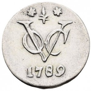 Реверс монеты Голландская Ост-Индия, ½ дуита, 1789