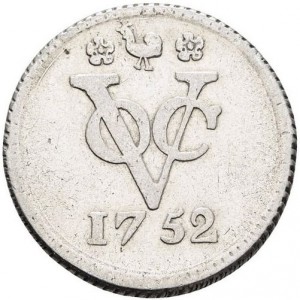 Реверс монеты Голландская Ост-Индия, 1 дуит, 1731-1752
