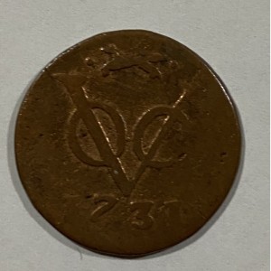 Реверс монеты Голландская Ост-Индия, 1 дуит, 1731-1732