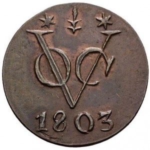 Реверс монеты Голландская Ост-Индия, 1 дуит, 1771-1806