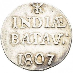 Реверс монеты Голландская Ост-Индия, 1 дуит, 1807