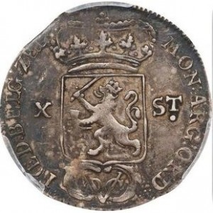 Реверс монеты Голландская Ост-Индия, 10 стюверов, 1791