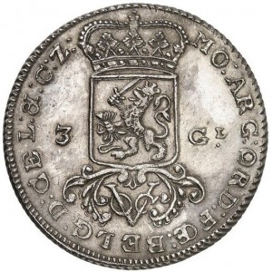 Аверс монеты Голландская Ост-Индия, 3 гульдена, 1786