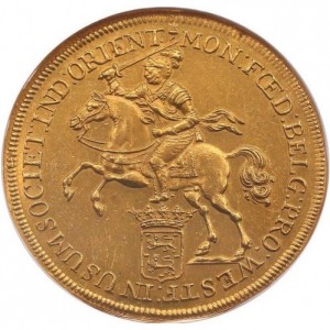 Аверс монеты Голландская Ост-Индия, 1 дукатон, 1728