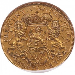Реверс монеты Голландская Ост-Индия, 1 дукатон, 1728
