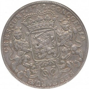 Реверс монеты Голландская Ост-Индия, 1 дукатон, 1742-1751