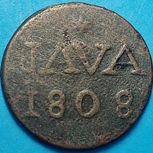 Реверс монеты Голландская Ост-Индия, 1 дуит, 1806-1810