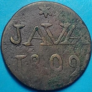 Реверс монеты Голландская Ост-Индия, 1 дуит, 1808-1810