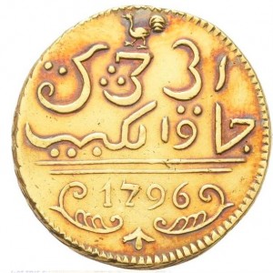 Аверс монеты Голландская Ост-Индия, ½ рупии, 1783-1797