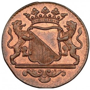 Аверс монеты Голландская республика, 1 дуит, 1739-1793, Медь /коричневый цвет/