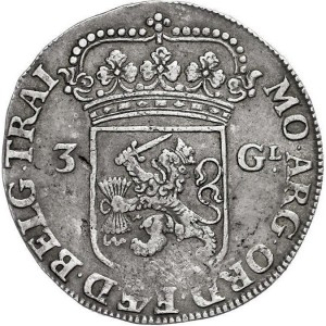 Аверс монеты Голландская республика, 3 гульдена, 1714-1721