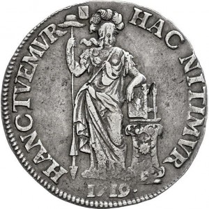 Реверс монеты Голландская республика, 3 гульдена, 1714-1721