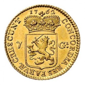 Реверс монеты Голландская республика, 7 гульденов, 1749-1763