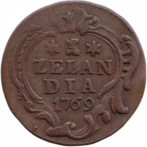 Реверс монеты Голландская республика, 1 дуит, 1766-1792