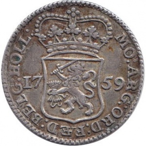 Реверс монеты Голландская республика, ¼ гульдена, 1759