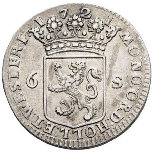 Аверс монеты Голландская республика, 6 стюверов, 1702-1767
