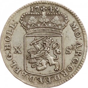 Аверс монеты Голландская республика, ½ гульдена, 1748-1762