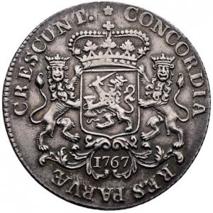 Реверс монеты Голландская республика, ½ дукатона, 1765-1792