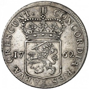 Реверс монеты Голландская республика, 1 серебряный дукат, 1734-1772