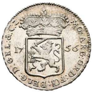 Аверс монеты Голландская республика, ¼ гульдена, 1756-1759