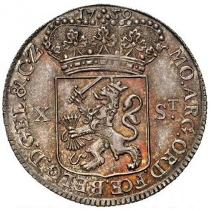 Аверс монеты Голландская республика, ½ гульдена, 1759-1765