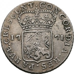 Реверс монеты Голландская республика, 1 серебряный дукат, 1701-1785