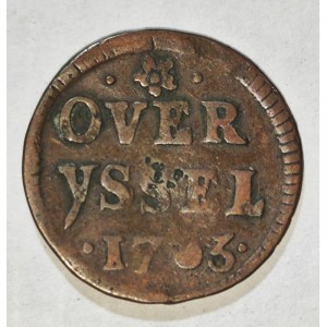 Реверс монеты Голландская республика, 1 дуит, 1702-1703