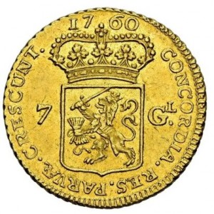 Реверс монеты Голландская республика, 7 гульденов, 1760-1763
