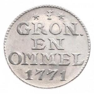 Реверс монеты Голландская республика, 1 дуит, 1771