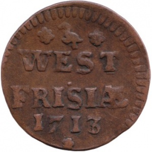 Реверс монеты Голландская республика, 1 дуит, 1702-1713