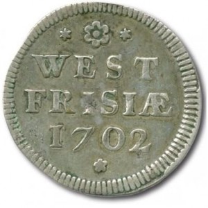Реверс монеты Голландская республика, 1 дуит, 1702-1739