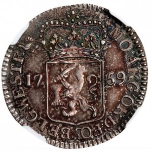 Аверс монеты Голландская республика, ¼ гульдена, 1758-1759