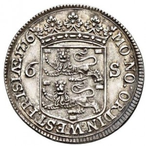 Аверс монеты Голландская республика, 6 стюверов, 1705-1771