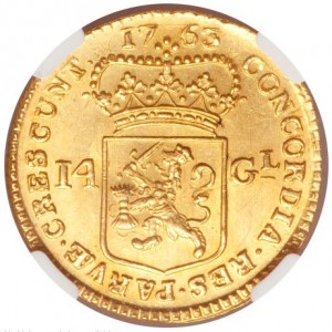 Реверс монеты Голландская республика, 14 гульденов, 1749-1763