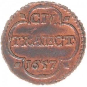 Реверс монеты Голландская республика, 1 дуит, 1657-1659