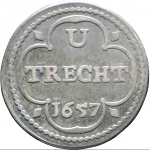 Аверс монеты Голландская республика, 1 дуит, 1657