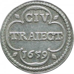 Реверс монеты Голландская республика, 1 дуит, 1659-1681