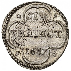Реверс монеты Голландская республика, 1 дуит, 1687-1691