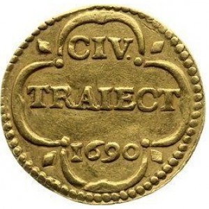 Реверс монеты Голландская республика, 1 дуит, 1687-1691
